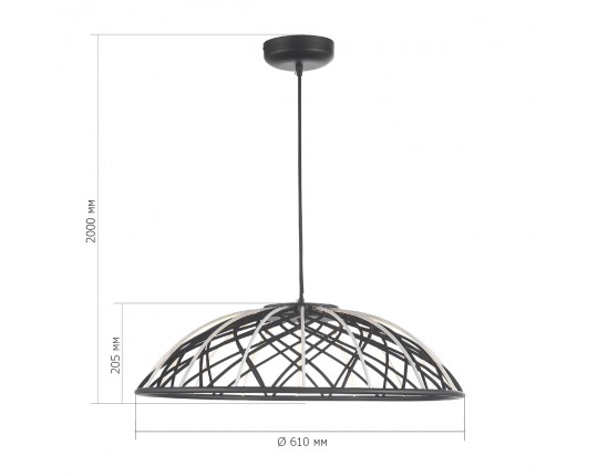 SL6016.403.01 Светильник подвесной ST-Luce Черный/Черный LED 1*20W 3000K