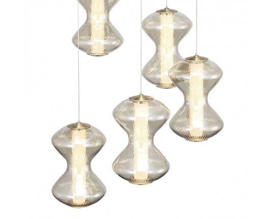 SL6136.233.01 Светильник подвесной ST-Luce золото/коньячный LED 1*28W 3000K