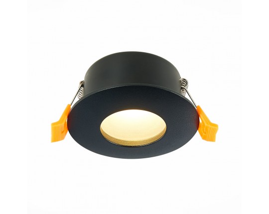 ST213.408.01 Св-к встр. Черный GU10 1*50W  IP44 D84xH50 220V Без ламп