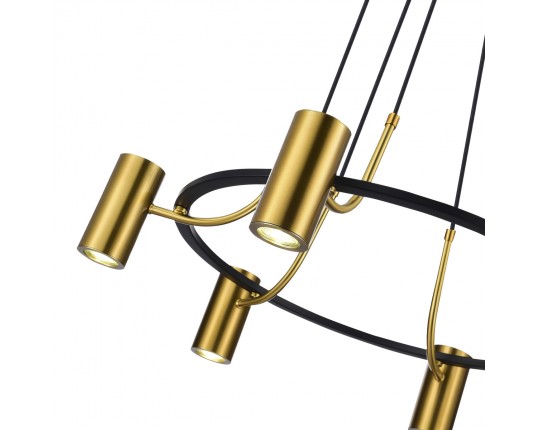 SL1215.403.06 Светильник подвесной ST-Luce Черный, Латунь/Латунь GU10 6*5W 4000K