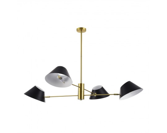 SLE1253-343-04 Светильник подвесной Латунь/Черный, Белый E14 4*60W