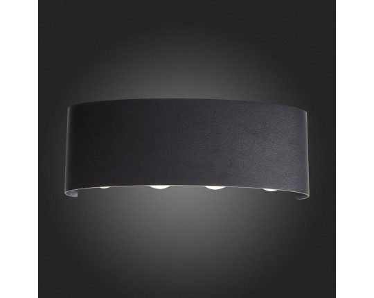 SL089.401.08 Светильник уличный настенный ST-Luce Черный кварцевый LED 8*1W 4000K