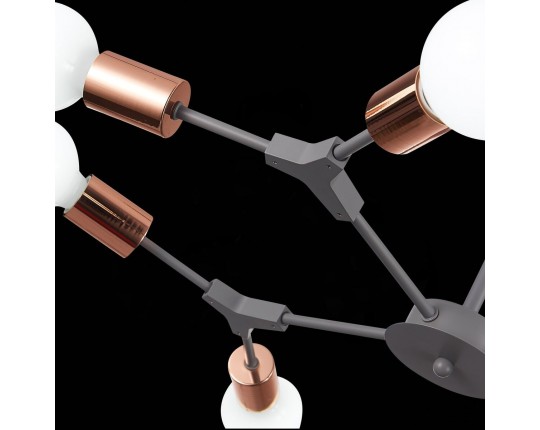 SLE106403-08 Светильник потолочный Серый, Розовое золото E27 8*60W
