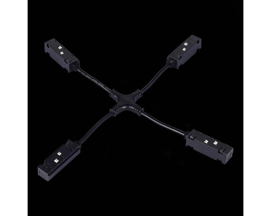 ST006.469.00 Коннектор питания X-оБразный для магнитного шинопровода ST-Luce Черный