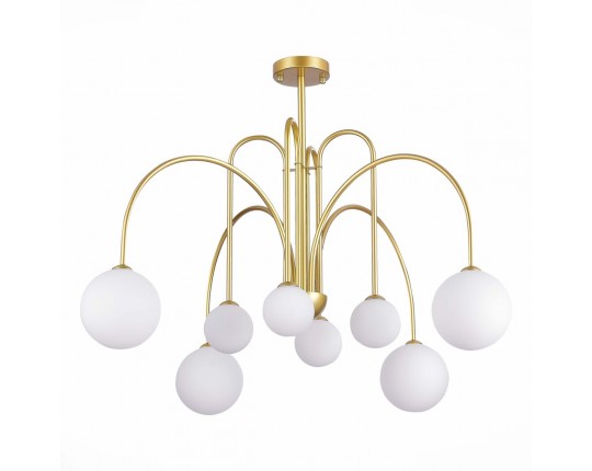 SL1204.202.08 Люстра потолочная ST-Luce Золотистый/Белый G9 8*5W