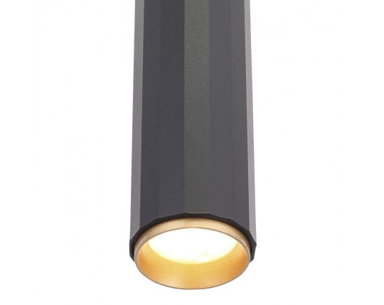 SL6210.403.01 Светильник подвесной ST-Luce Черный/Черный, Золотистый LED 1*7W 3000K