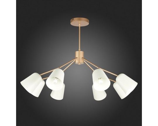 SLE155902-08 Светильник потолочный Золотистый/Белый E14 8*40W