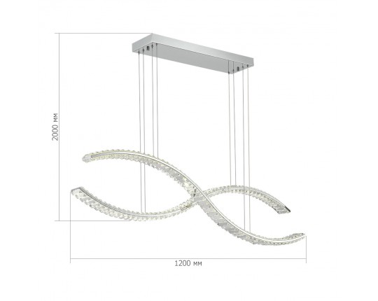 SL6206.103.50 Светильник подвесной ST-Luce Хром/Прозрачный LED 1*50W 3000K