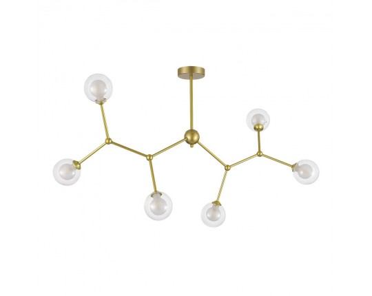 SLE1106-203-06 Светильник подвесной Золотистый/Прозрачный, Белый G9 LED 6*5W