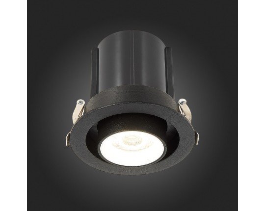 ST702.438.12 Св-к встр. Черный LED 1*12W 3000K 900Lm Ra80 24° IP20 D90xH92 180-240V