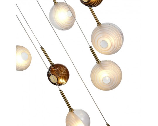 SL1183.543.12 Светильник подвесной ST-Luce Латунь/Черный, Белый G4 12*5W