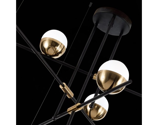 SL1507.422.09 Люстра потолочная ST-Luce Черный/Белый, Золотистый G9 9*5W 4000K