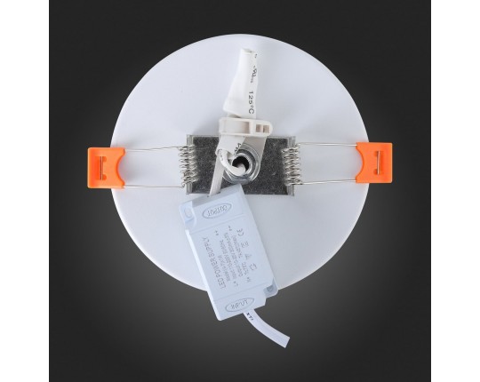 ST104.502.06 Светильник встраиваемый Белый LED 1*6W 3000K 468Lm Ra>80 120° IP20 D110xH20 170-240V