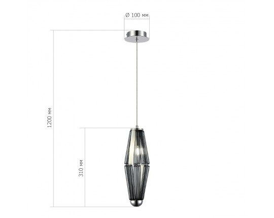 SL1242.103.01 Светильник подвесной ST-Luce Хром/Дымчатый G9 1*5W 4000K