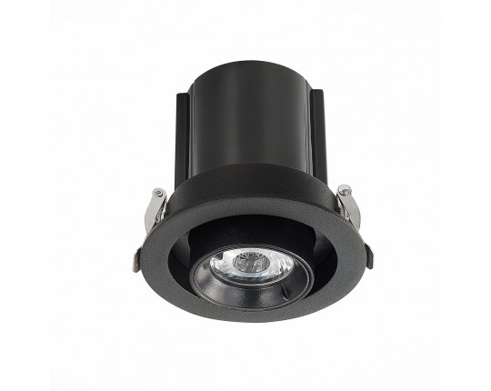 ST702.338.12 Св-к встр. Черный LED 1*12W 3000K 900Lm Ra80 24° IP20 D90xH92 180-240V