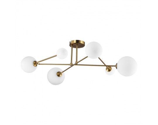 SLE2211-302-06 Светильник потолочный Латунь/Белый G9 LED 6*5W