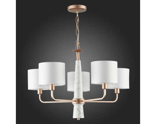 SL1163.203.05 Светильник подвесной ST-Luce Матовое золото/Белый E14 5*40W