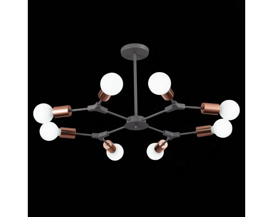 SLE106403-08 Светильник потолочный Серый, Розовое золото E27 8*60W