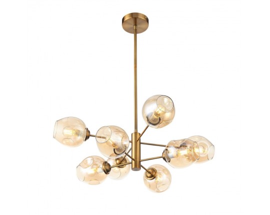 SL1500.203.08 Светильник подвесной ST-Luce Золотистый/Янтарный E14 8*40W