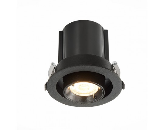 ST702.338.12 Св-к встр. Черный LED 1*12W 3000K 900Lm Ra80 24° IP20 D90xH92 180-240V