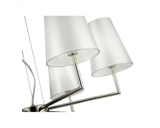 SLE105903-06 Светильник подвесной Никель/Белый E14 6*40W