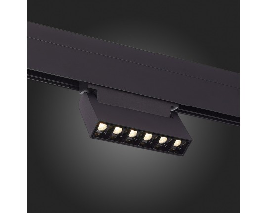ST364.436.06 Магнитный трековый светильник Черный LED 1*6W 3000K 532Lm Ra>80 36° IP20 L120xW22xH108