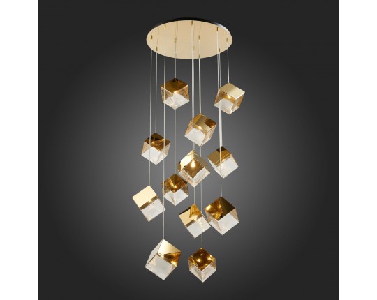 SL1182.203.12 Светильник подвесной ST-Luce Золотистый/Прозрачный, Золотистый G9 12*5W