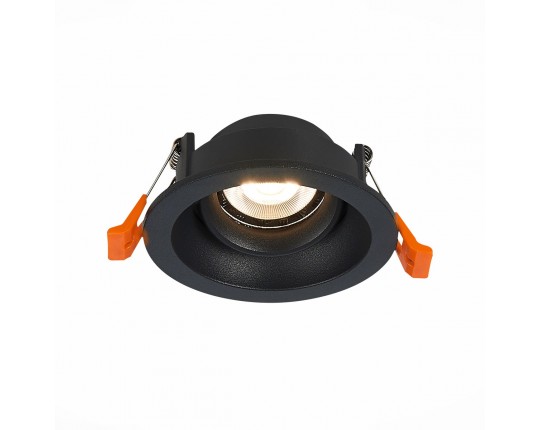 ST208.408.01 Св-к встр. Черный GU10 1*50W  D94xH40 220V Без ламп