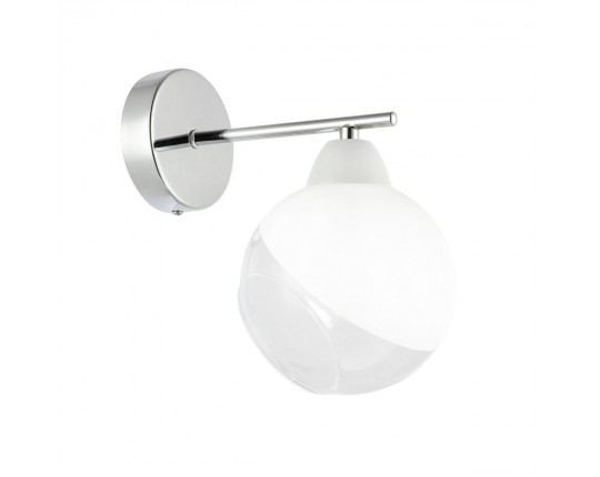 SLE102701-01 Светильник настенный Хром/Прозрачный, Матовый никель E14 1*40W