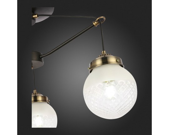 SLE110302-03 Светильник потолочный Черный, Бронза/Прозрачный, Белый E27 3*60W