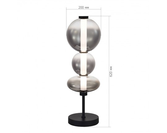 SL6119.404.18 Прикроватная лампа ST-Luce Черный/Дымчато-Серый LED 1*18W 3000K