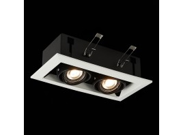 ST250.548.02 Св-к встр. Черный GU10 2*50W  L245xW126xH70 220V Без ламп