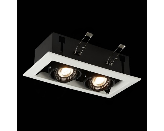 ST250.548.02 Св-к встр. Черный GU10 2*50W  L245xW126xH70 220V Без ламп