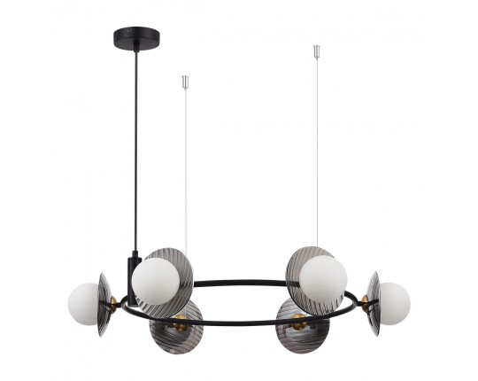 SL1521.413.06 Светильник подвесной ST-Luce Черный/Дымчатый, Белый G9 6*5W 4000K