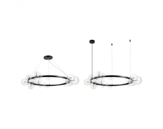 SL1165.403.24 Светильник подвесной ST-Luce Черный/Прозрачный G4 24*5W