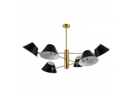 SLE1253-343-06 Светильник подвесной Латунь/Черный, Белый E14 6*60W