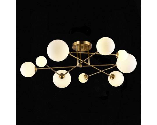 SLE2211-302-09 Светильник потолочный Латунь/Белый G9 LED 9*5W