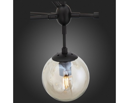 SL549.403.10 Люстра подвесная ST-Luce Черный/Янтарный E27 10*40W