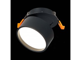 ST651.448.09 Встраиваемый поворотный светильник Черный LED 1*9W 4000K 720Lm Ra>90 120° IP20 D85xH68