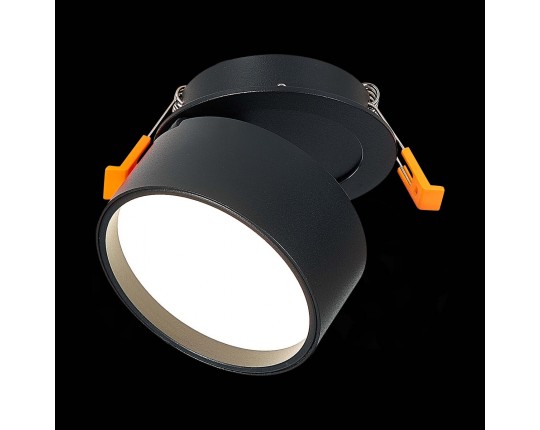 ST651.448.09 Встраиваемый поворотный светильник Черный LED 1*9W 4000K 720Lm Ra>90 120° IP20 D85xH68