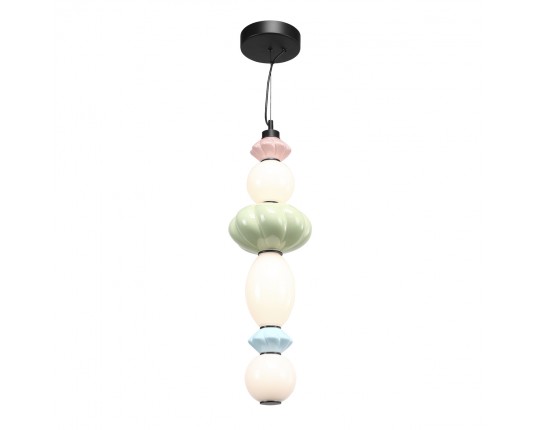 SL6134.433.01 Светильник подвесной ST-Luce черный/розовый, зеленый, синий, опаловый LED 1*24W 3000K