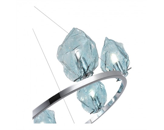 SL1175.113.06 Люстра подвесная ST-Luce Хром/Светло-голубой E14 6*40W