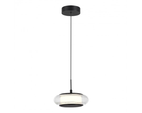 SL6239.403.01 Светильник подвесной ST-Luce черный/прозрачный LED 1*7W 3000K