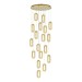 SL6506.203.18 Светильник подвесной ST-Luce Золотистый/Золотистый, Прозрачный LED 18*9W 3000K