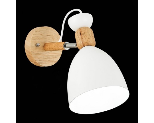SLE103801-01 Светильник настенный Светлое дерево, Белый/Белый E27 1*60W