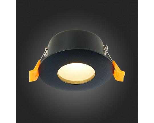 ST213.408.01 Св-к встр. Черный GU10 1*50W  IP44 D84xH50 220V Без ламп