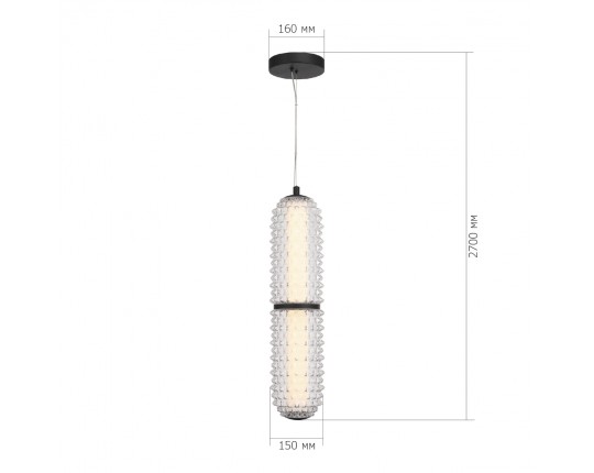 SL6144.403.01 Светильник подвесной ST-Luce черный/прозрачный LED 1*22W 4000K