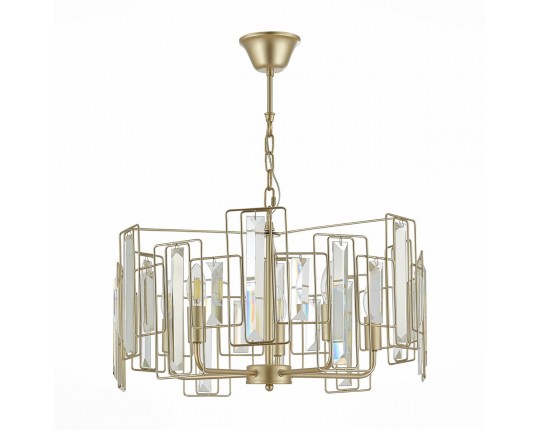 SLE103403-05 Светильник подвесной Шампань/Прозрачный E14 5*40W