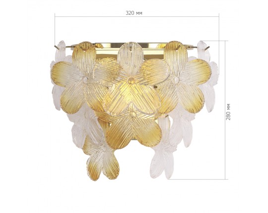 SL6240.201.02 Светильник настенный ST-Luce золотистый/Прозрачный, янтарный E14 2*60W