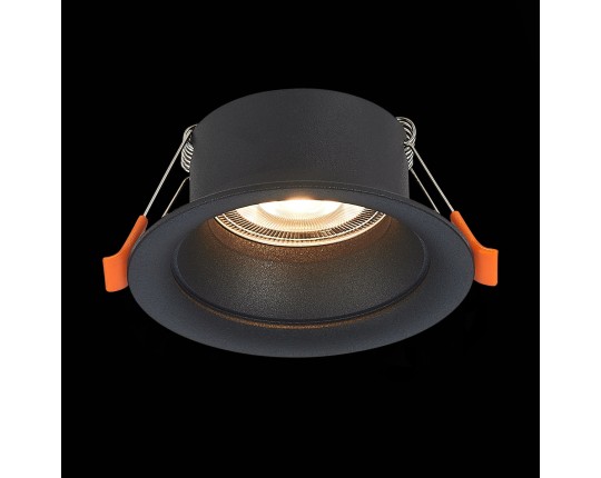 ST200.408.01 Св-к встр. Черный GU10 1*50W  D89xH40 220V Без ламп